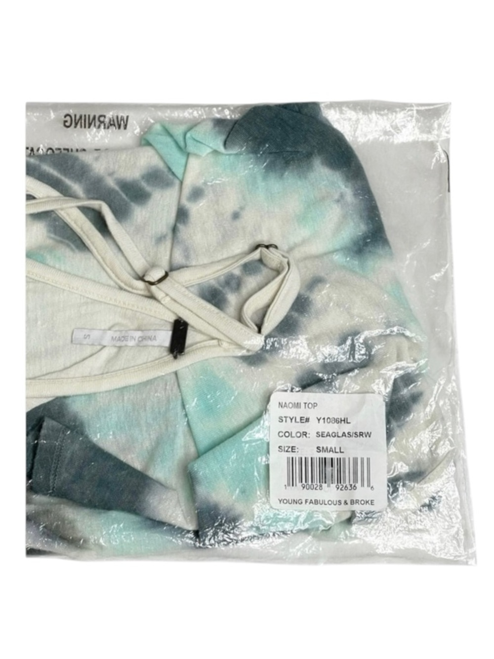 new YFB Young Fabulous + Broke ⚘ Naomi Plunging Cami Top ⚘ Seaglass Tie Dye ⚘ S - Picture 11 of 16